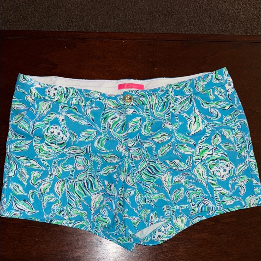 Lilly Pulitzer blue and green Patterned Women's Shorts